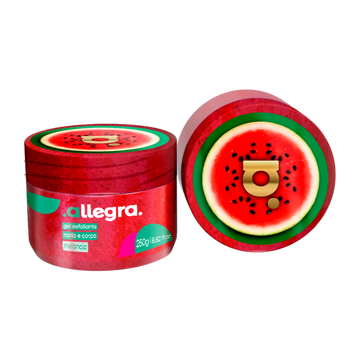 Gel Esfoliante Corpo Rosto Melancia Allegra 250g